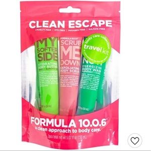 10.0.06 New Travel Body Skin Care Set X3  Scrub Lotion Wash TSA